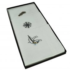 100% Cotton Men's Handkerchief 3-Pack Set - Sailing Theme