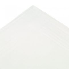 100% White Self Striped Cotton Men's Handkerchief
