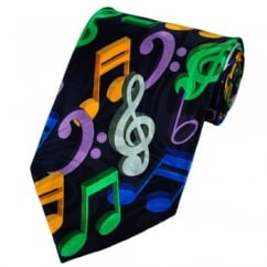3D Music Notes Novelty Tie