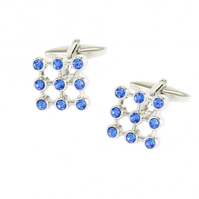9 Sapphire Blue StonesÌ´Ì_Cufflinks