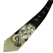 Albert Einstein E=MC2 Black Men's Novelty Tie