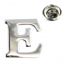 Alphabet Letter E Lapel Pin Badge