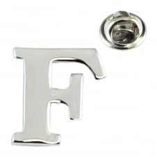 Alphabet Letter F Lapel Pin Badge