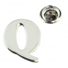 Alphabet Letter Q Lapel Pin Badge