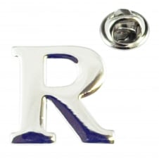 Alphabet Letter R Lapel Pin Badge