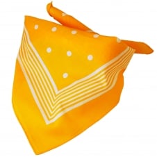 Amber With White Stripes & Polka Dot Bandana Neckerchief