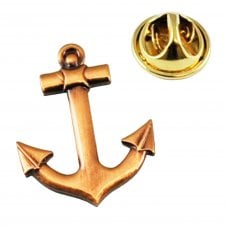 Anchor Sailing Yachtsman Sailors Metal Lapel Pin Badge