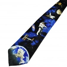 Astronaut in Space Novelty Tie
