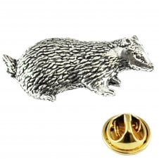 Badger English Pewter Lapel Pin Badge