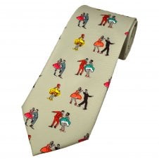 Ballroom Dancing Beige Men's Novelty Tie