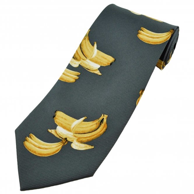 Bananas Grey Men's Novelty Tie