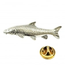 Barbel Fish Pewter Lapel Pin Badge