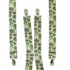 Beige Marsh Plants & Toadstools Men's Trouser Braces