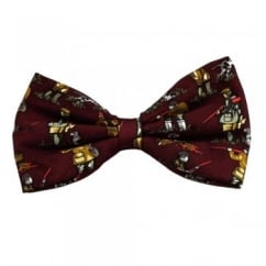 Bird Hunting Shooting Red Silk Bow Tie