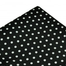 Black and White Polka Dot Pocket Square Handkerchief