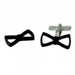Black Bow Tie Novelty Cufflinks