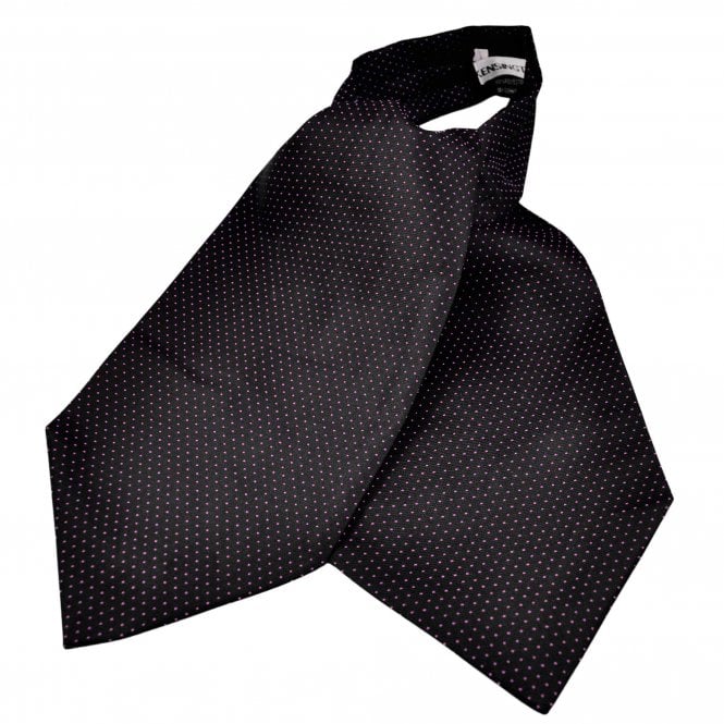 Black & Bright Pink Polka Dot Day Cravat