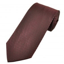 Black & Burgundy Patterned Men's Tie
