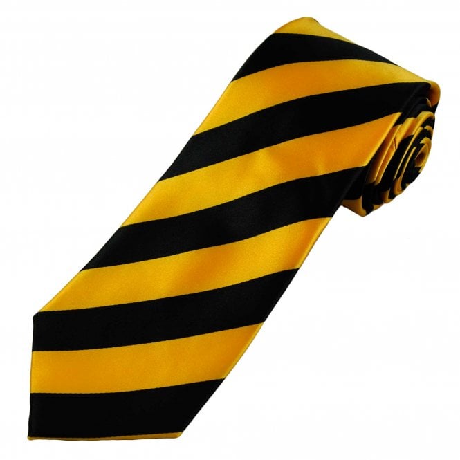 Black & Gold Stripe Men's Tie 