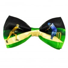 Black, Green & Yellow Cricket Novelty Bow Tie