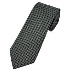 Black, Grey & Silver Patterned Men's Tie