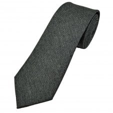 Black, Grey & Silver Textured Tweed Look Men's Tie
