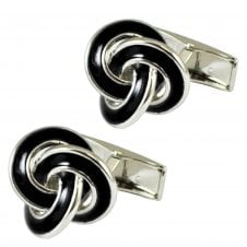 Black Knot Fashion Cufflinks