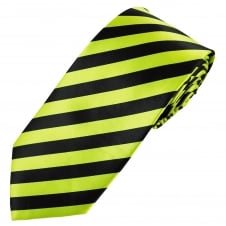 Black & Lime Green Striped Men's Tie
