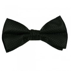 Black Micro Checked Bow Tie