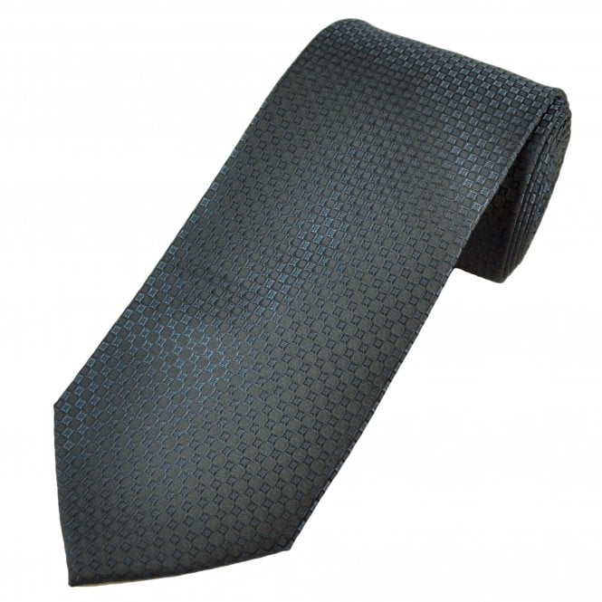Black & Navy Blue Patterned Men's Tie