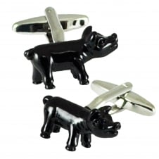 Black Pig Luxury Novelty Cufflinks