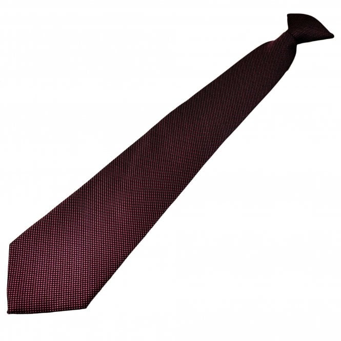 Black & Pink Micro Dots Pattern Men's Clip On Tie