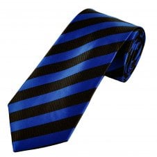 Black & Royal Blue Striped Men's Tie