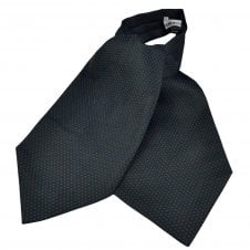 Black & Sapphire Blue Polka Dot Day Cravat