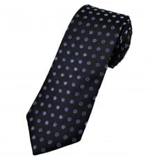 Black, Shades of Purple & Lilac Spot Pattern Men's Extra Long Tie