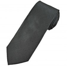 Black, Silver & Grey Pattern Luxury Silk Men's Tie