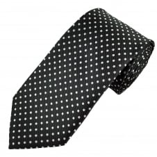 Black & Silver Polka Dot Men's Tie