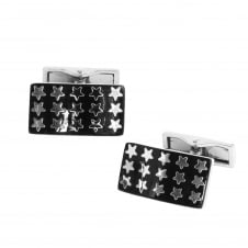 Black & Silver Stars Cufflinks