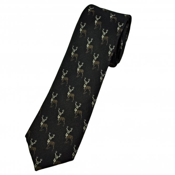 Black Stag Luxury Silk Men's Skinny Tie