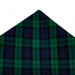 Black Watch Tartan Patterned Handkerchief by Van Buck
