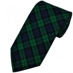 Black Watch Tartan Patterned Tie by Van Buck