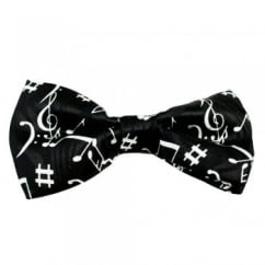 Black & White Music Notes & Symbols Novelty Bow Tie