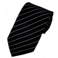 Black & White Pinstripe Tie