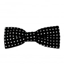 Black & White Polka Dot Boys Bow Tie