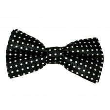 Black & White Polka Dot Men's Bow Tie
