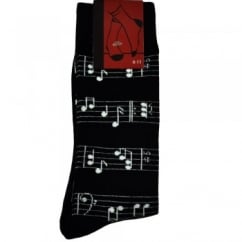Black & White Sheet Music Men's Novelty Socks