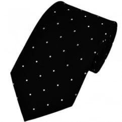 Black & White Silk Polka Dot Tie
