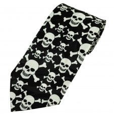 Black & White Skulls Men's Novelty Tie