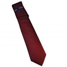 Blood Red Textured Men's Tie & Pocket Square Set by Lupi Romani