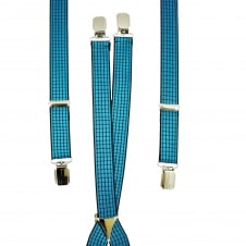 Blue & Black Patterned Men's Trouser Braces